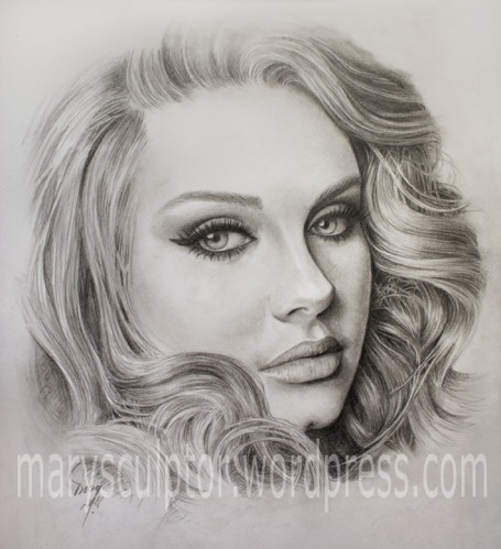 Adele Portrait Drawing 