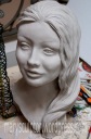 Dreaming Woman Clay Statue Dried