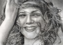 Drew Barrymore realistic portrait drawing